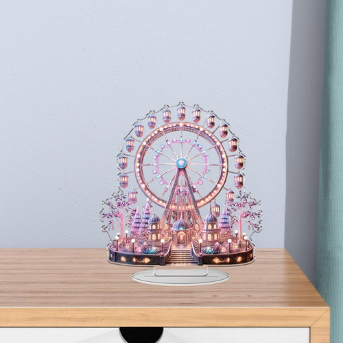 2d Wheel Sign Acrylic Ornament Placa Decorative Tabletop
