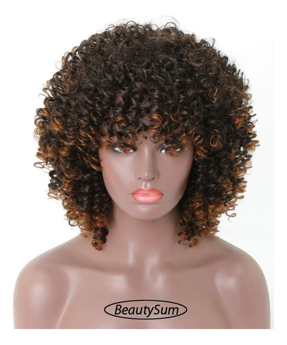 Beautysum Pelucas Sinteticas Afro Cortas Para Mujeres Negras