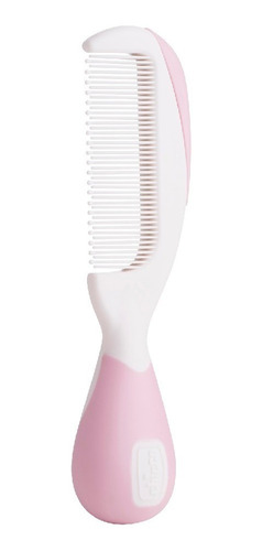 Kit Pente E Escova Para Bebê Cerdas Naturais Chicco - Rosa