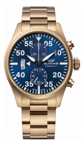Reloj Para Hombre Glycine Airpilot Gl0360 Dorado