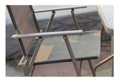 Juego De Comedor Menorca 4 Personas Chocolate Aire Libre