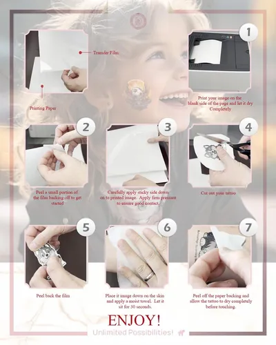 ¡burbuja Pop! Papel De Tatuaje Temporal Para Impresoras Láse