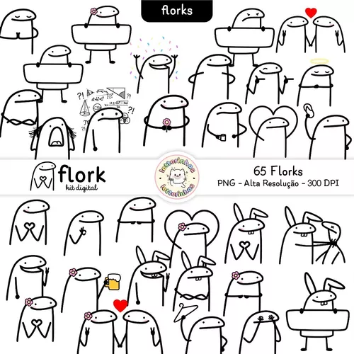 KIT DIGITAL FLORK - CLIPARTS EM ALTA RESOLUÇÃO - DOWNLOAD - Arte Digital  Grátis