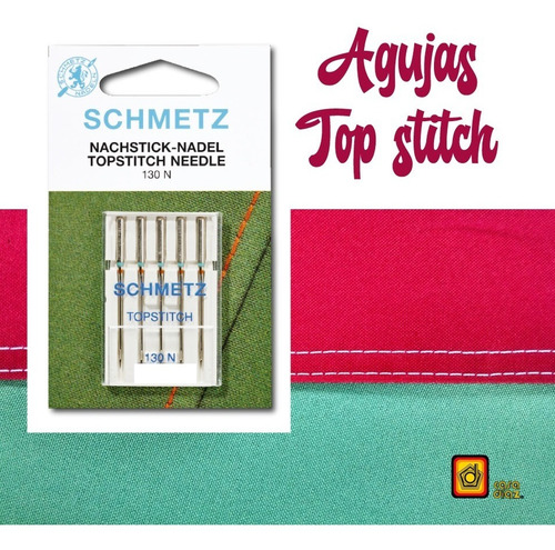 Aguja Top Stitch Schmetz Para Máquina De Coser Familiar