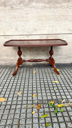Mesa Ratona De Sala Sheraton Doble Pata Marrón (Usado)