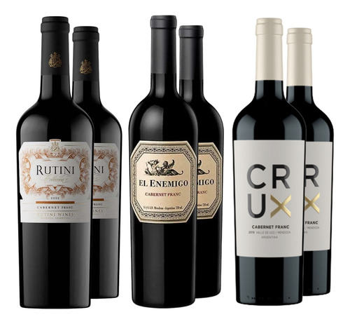 Vinos Tintos Cabernet Franc Seleccion Ii X 6 Con Estuche
