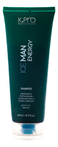 K.pro Shampoo Ice Man Energy Levemente Mentolado 240ml