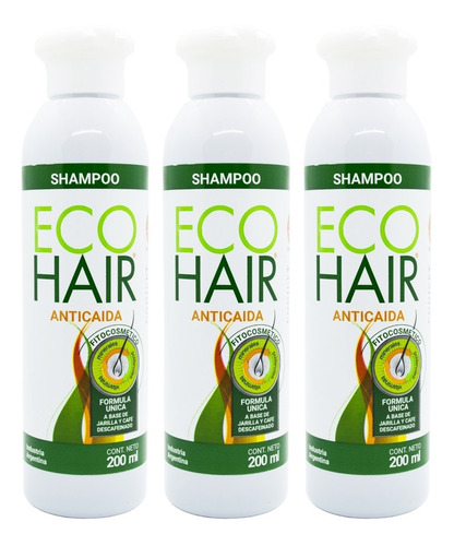 Eco Hair X 3 Shampoo Anticaída Fortalecedor Cabello X 200ml