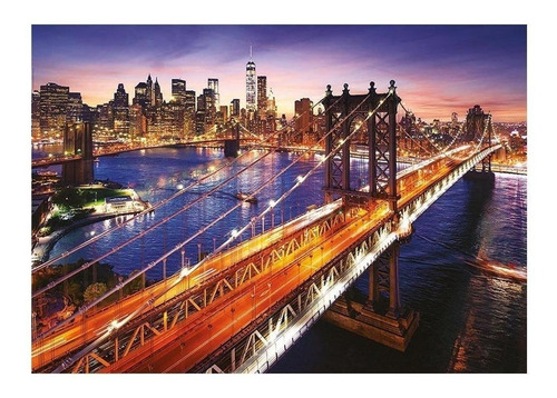 Imagen 2 de 2 de Rompecabezas Educa Borras Manhattan al atardecer 18508 de 3000 piezas