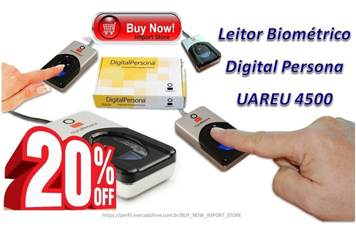 Imagem 2 de 7 de Leitor Biométrico Digital Persona Uareu 4500 Orig. 12x S/jur