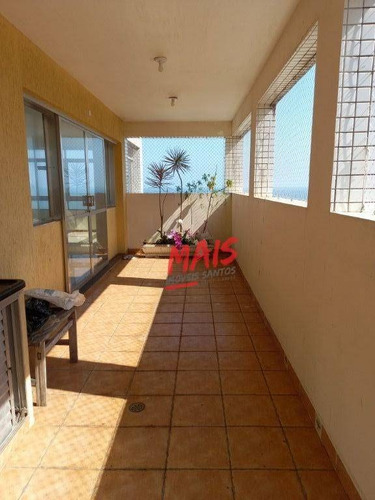 Imagem 4 de 30 de Vista Panorâmica Para O Mar No Gonzaga!! 4 Dormitórios, 2 Suítes, 4 Garagens. Vazio!! - Ap5997