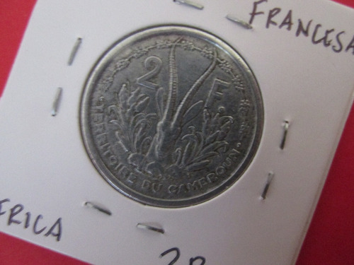 Moneda Camerun Africa 2 Francos Colonia Francesa Año 1948 (Usado)
