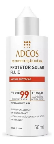 Protetor solar fluid FPS 99 Adcos ácido hialurônico 50ml