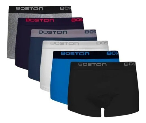 Boston - Pack X6 Bóxer Corto - Multicolor