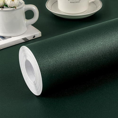Practicalws Papel Pintado Autoadhesivo Verde Oscuro 15.7 ...