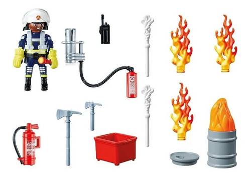 Imagen 3 de 8 de Playmobil Bomberos Rescate Con Llamas 70291 City Action Edu