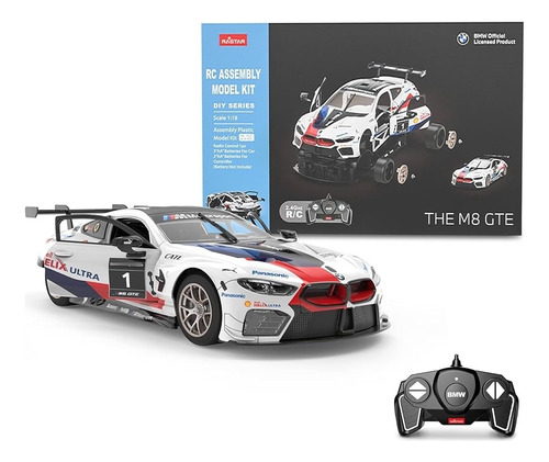 Bmw M8 Gte Esc 1:18 A Control Remoto Para Armar Dyi Con Luz