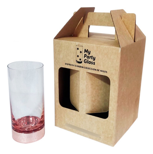 Set 4 Vasos Piscoleros Cobrizados Ember 500ml - Estuche