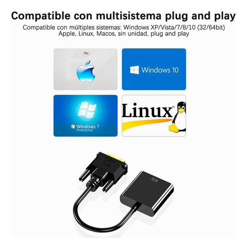 D Adaptador Convertidor De Dvi-d A Vga