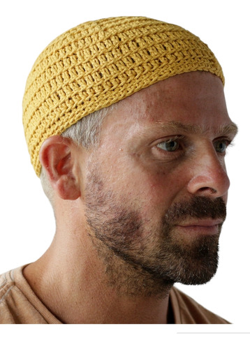Gorro Tejido Crochet Hombre Kufi Arabe Musulman Verano