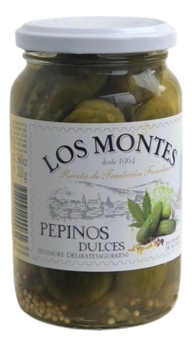 Pepinos Dulces En Vinagre X660cc - Los Montes (6 Unidades)