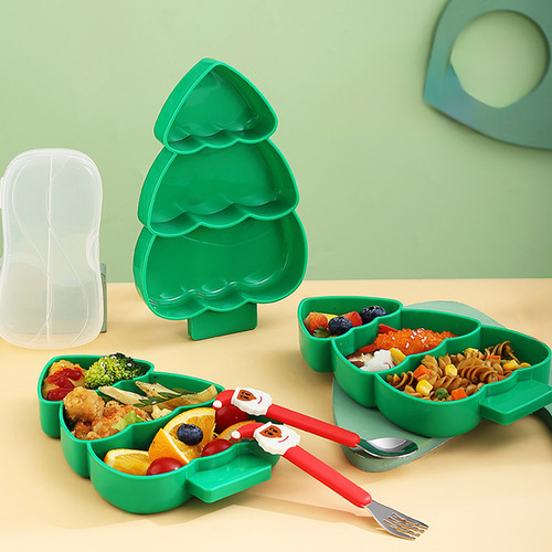Bandeja De Comida Para Árbol De Navidad Con Compartimentos A