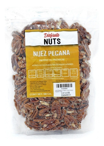 Nuez Pelada En Corazón Limpia Pecana Pecanera 1/2kg