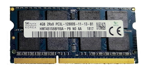 Imagen 1 de 1 de Memoria Ram 4gb Ddr3 Hynix Pc3l-12800 1600mhz Sodimm Laptop