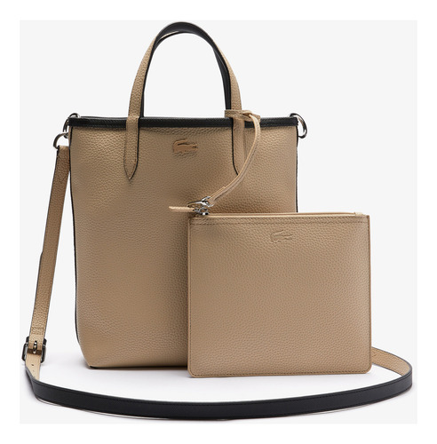 Bolso Tote Anna Reversible En Canvas Recubierta Mujer