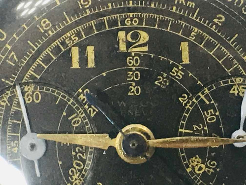 Relógio Uwaco Genève Militar Gilt Dial 1936 Relogiodovovô.