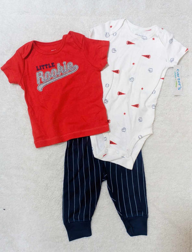 Conjunto Carter's Niño Estampado Béisbol Rojo Rojo 3-6 M