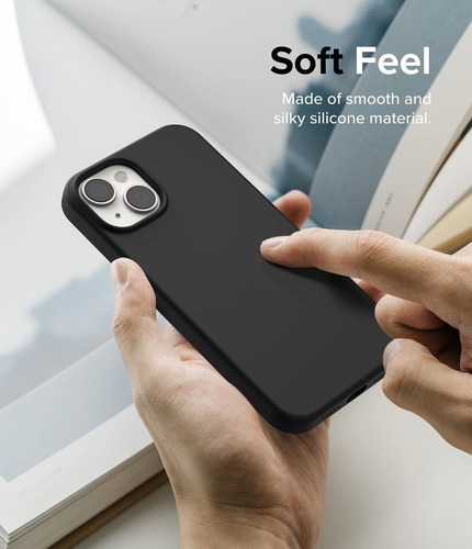 Funda Para iPhone 14 Plus Ringke Silicon Suave Semirígida Color Negro