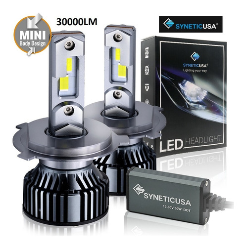 Juego De Luces Led Bombillos H4 Syneticusa 30000lm Csp Cree