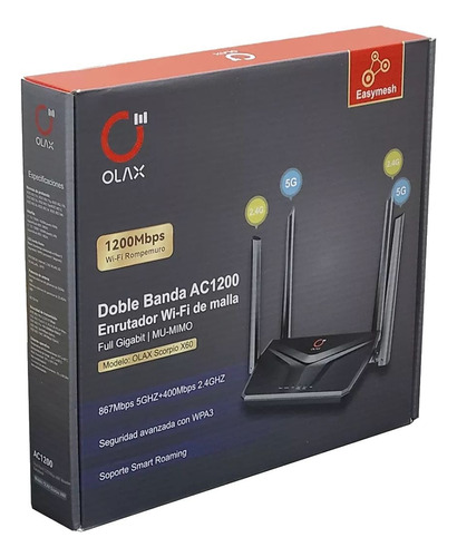 Router Doble Banda Ac1200 Mimo Olax Scorpio