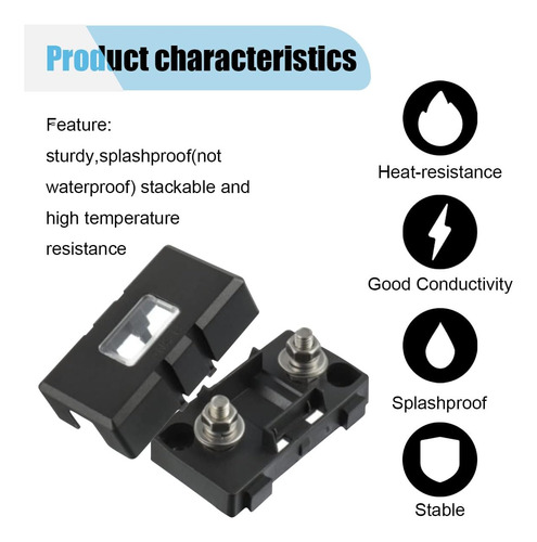 Portafusibles Automotriz Con Fusible 80a De Alta Corriente
