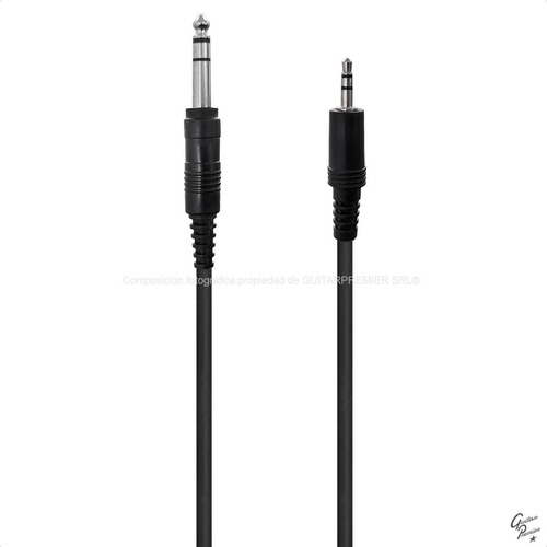 Imagen 4 de 8 de Cable Audio Instrumentos Plug 6.5 A Miniplug 3.5 Estereo 6m