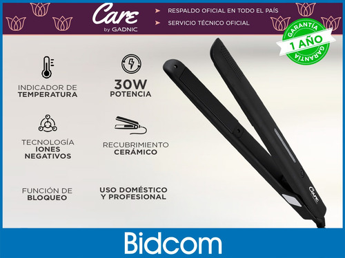 Planchita De Pelo Ceramica Gadnic Indicador Temperatura 30w