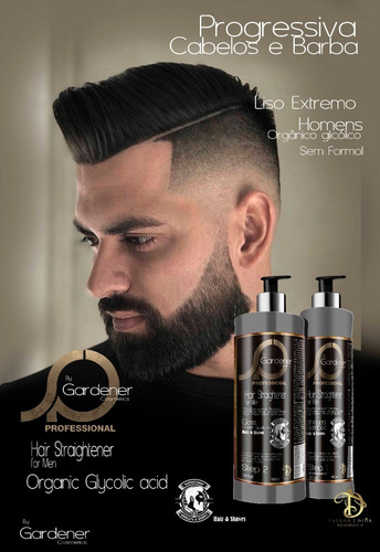 Progressiva Masculina Barba E Cabelo Glicólico E Lático