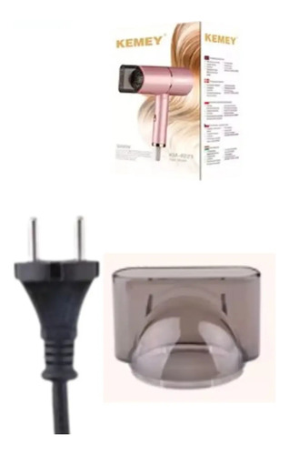 Secador De Pelo Kemei Color Rosa Frio Calor Febo
