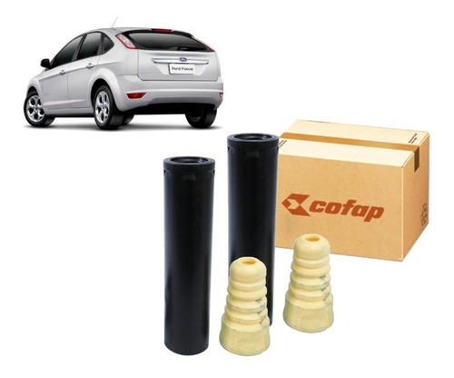 2 Kit Batente Coifa Traseiro Focus 2009 2010 2011 2012 2013