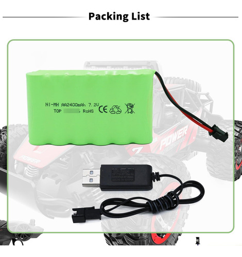 Batería Recargable Nimh 7,2 V Para Coche Rc Y Vehículos