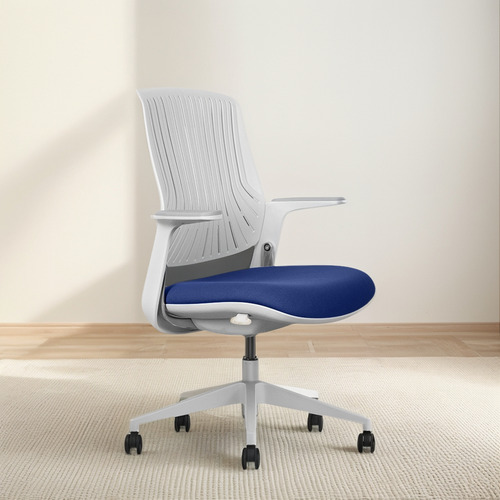 Silla Ejecutiva Ergonómica De Escritorio Ferrini Oficina F3 Color Azul Material del tapizado Malla