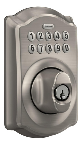 Cerrojo De Seguridad Schlage Camelot Be365 V Cam 619 Níquel Níquel Satinado