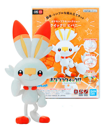 Maqueta Pokemon Scorbunny Plamo N°05 - Bandai