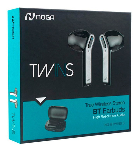 Auriculares Bluetooth In Ear Twins 3 Wireless + Estuche Noga