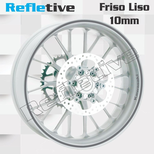 Friso Fita Adesivo De Roda Refletivo 10mm Na Cor Grafite Para Roda Branca Carta Registrada Brasil