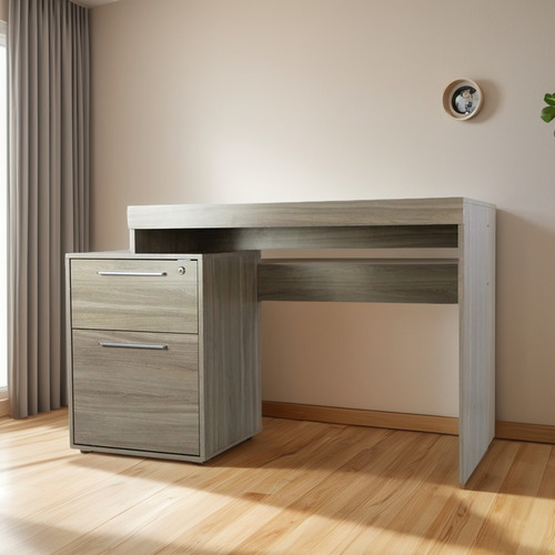 Escritorio De Madera Melamina Con Archivero 2 Gav. Suez 120