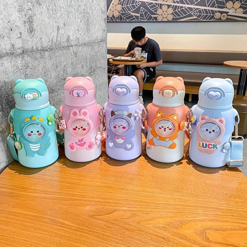 Botella Térmica Infantil De Acero Inoxidable De 500 Ml, Anti