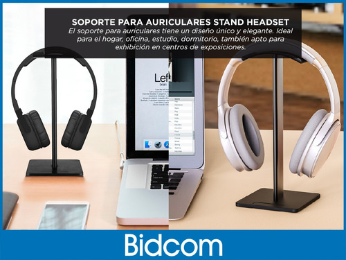 Soporte Para Auriculares Gadnic Stand Headset Gamer Office Color Negro