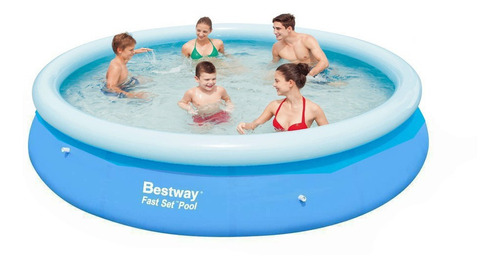 PILETA INFLABLE GRANDE --- Bestway Fast Set 57273 - 5377 L - Azul